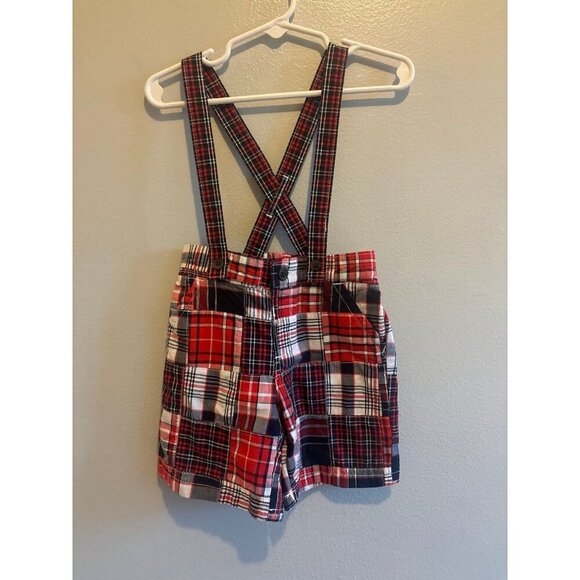 Gymboree boys suspender shorts 18/24M - Picture 1 of 6